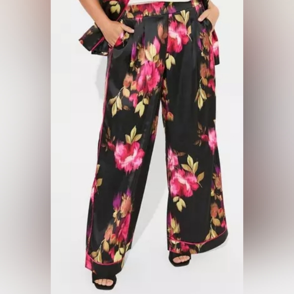 Torrid wide leg satin pant
